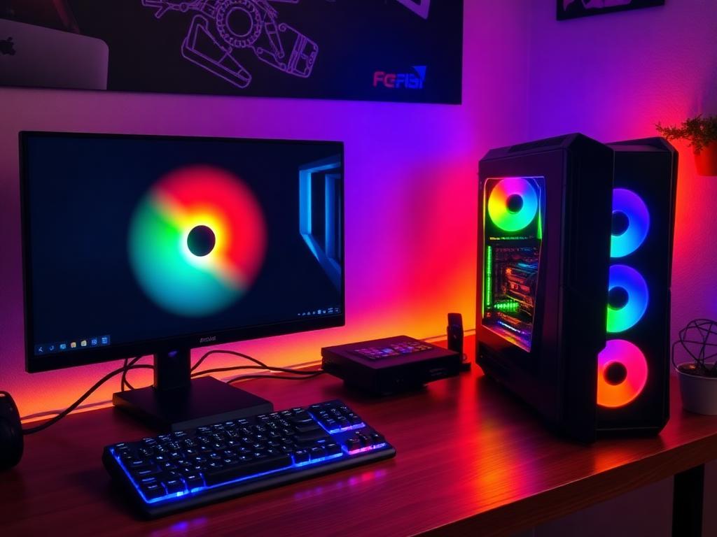 i7 7th Gen GTX 1050 Ti Liquid-Cooled PC — गेमिंग डेस्कटॉप